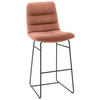 BARHOCKER - Rostfarben/Schwarz, Design, Textil/Metall (52/122/66cm) - Dieter Knoll
