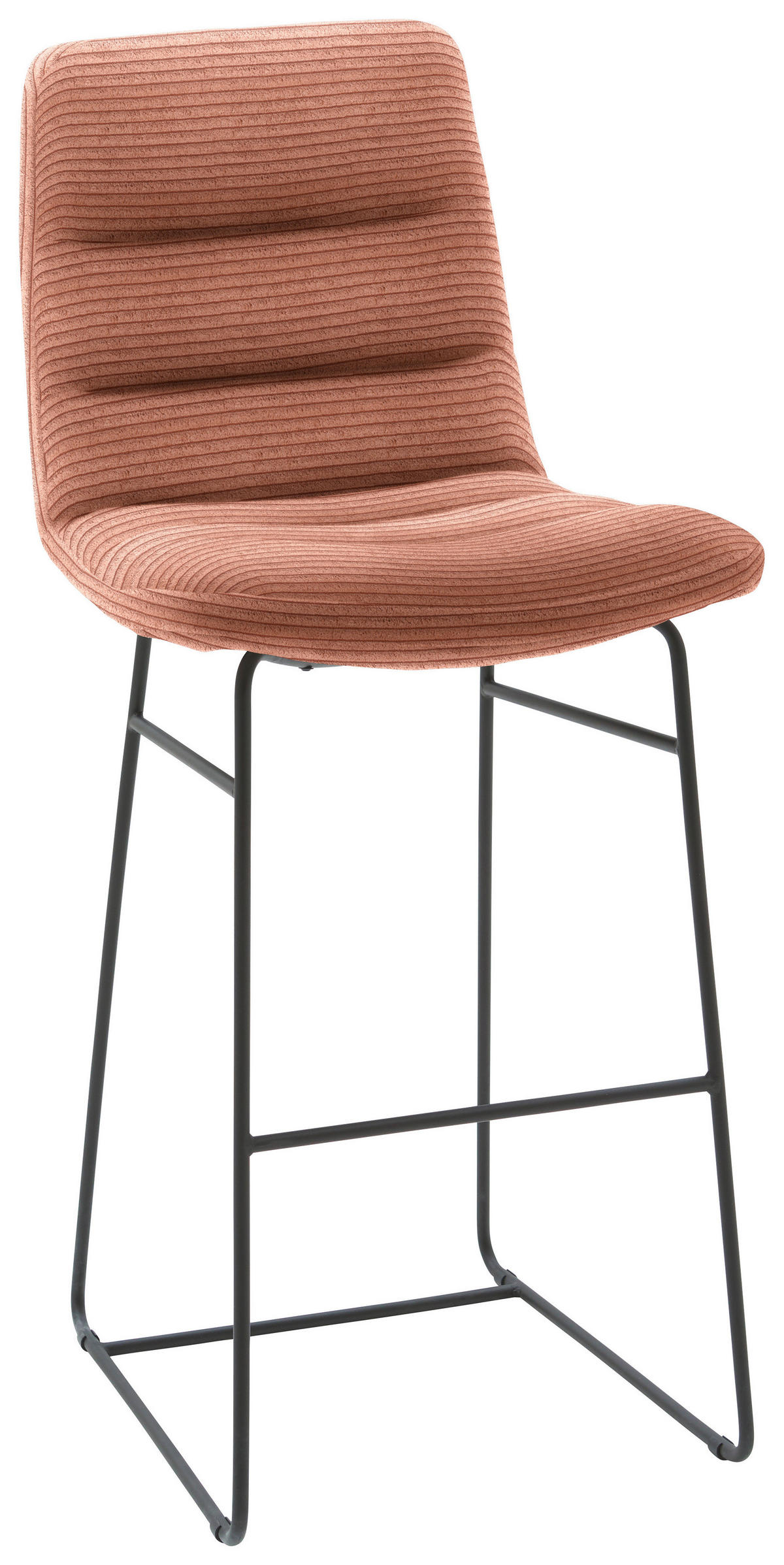 BARHOCKER in Textil Rostfarben  - Rostfarben/Schwarz, Design, Textil/Metall (52/122/66cm) - Dieter Knoll