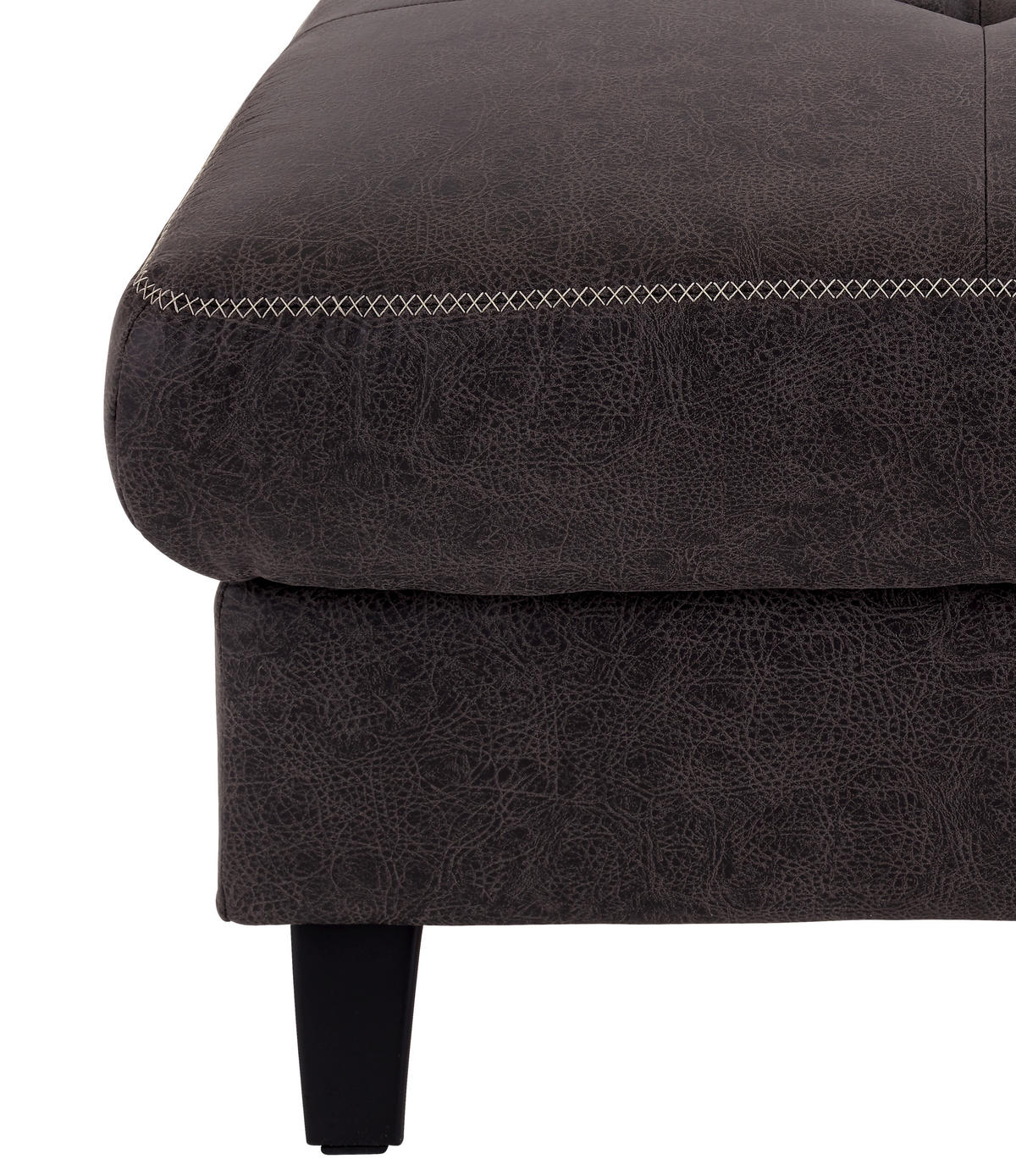 HOCKER Anthrazit  - Anthrazit/Beige, MODERN, Textil/Metall (78/49/69cm) - Sit & More
