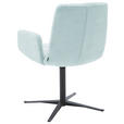 ARMLEHNSTUHL  in Cord  - Schwarz/Hellblau, Design, Textil/Metall (61/88/66cm) - Dieter Knoll