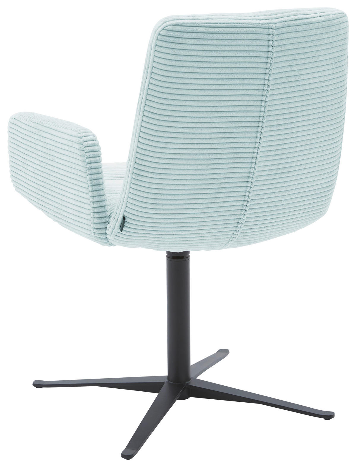 ARMLEHNSTUHL  in Cord  - Schwarz/Hellblau, Design, Textil/Metall (61/88/66cm) - Dieter Knoll