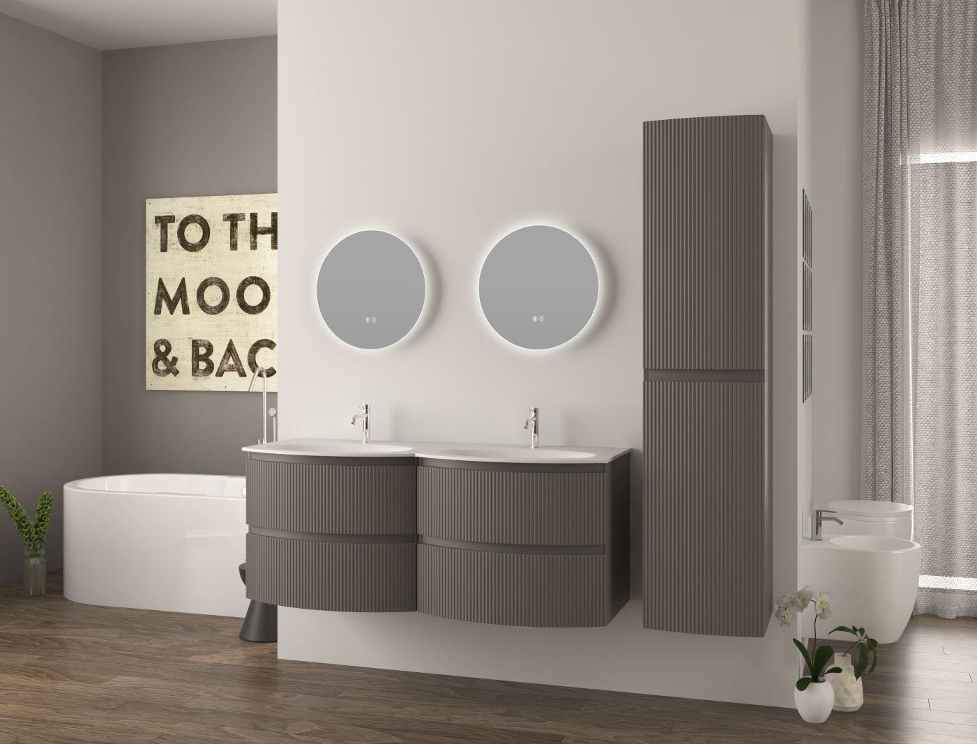 FÜRDŐSZOBATÜKÖR 47/47/3 cm  - Basics, Üveg (47/47/3cm) - Welnova