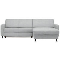 ECKSOFA in Webstoff Hellgrau  - Hellgrau/Schwarz, Design, Kunststoff/Textil (257/165cm) - Xora