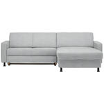 ECKSOFA in Webstoff Hellgrau  - Hellgrau/Schwarz, Design, Kunststoff/Textil (257/165cm) - Xora