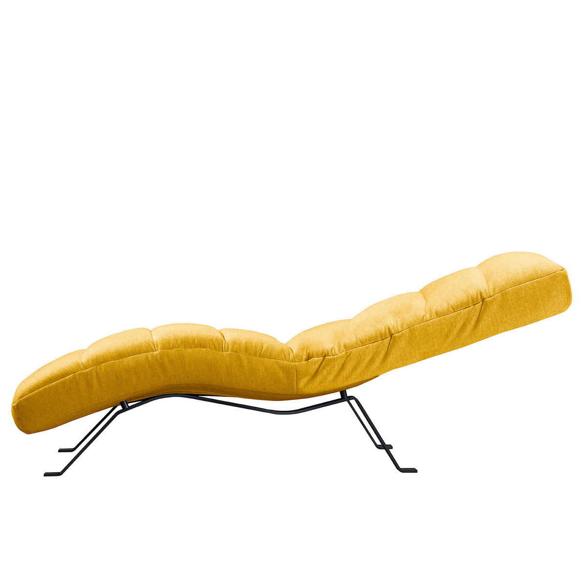 RELAXLIEGE SWING Webstoff Gelb  - Gelb/Schwarz, Design, Textil/Metall (65/65/171cm) - Livetastic