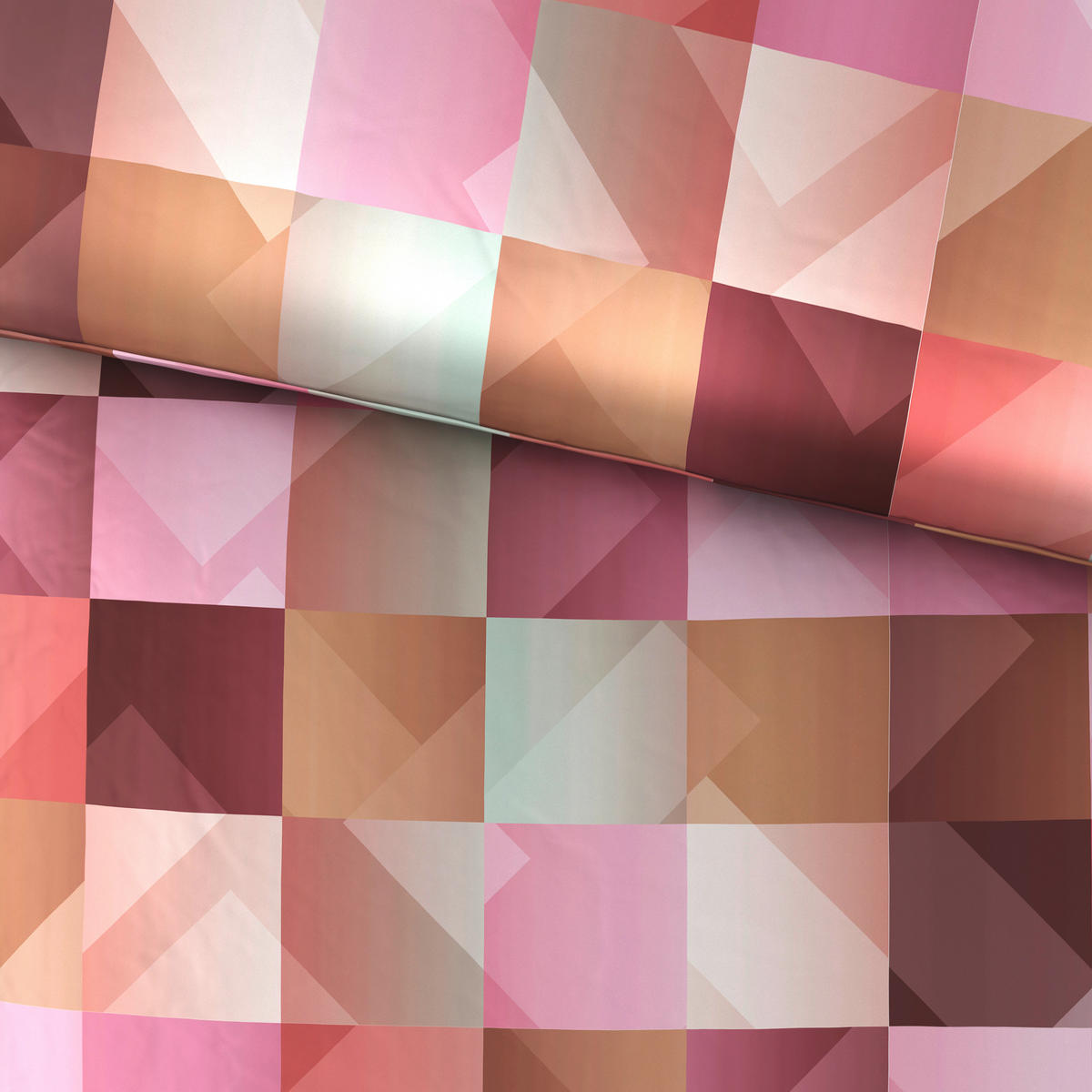 BETTWÄSCHE Javerdat Satin 135/200 cm  - Rosa, KONVENTIONELL, Textil (135/200cm) - Novel