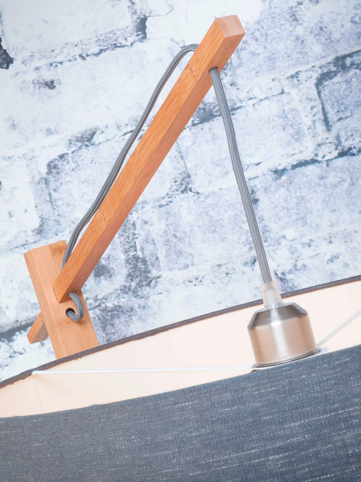 STEHLEUCHTE 70/176 cm    - Naturfarben/Grün, Design, Holz/Textil (70/176cm) - Good & Mojo