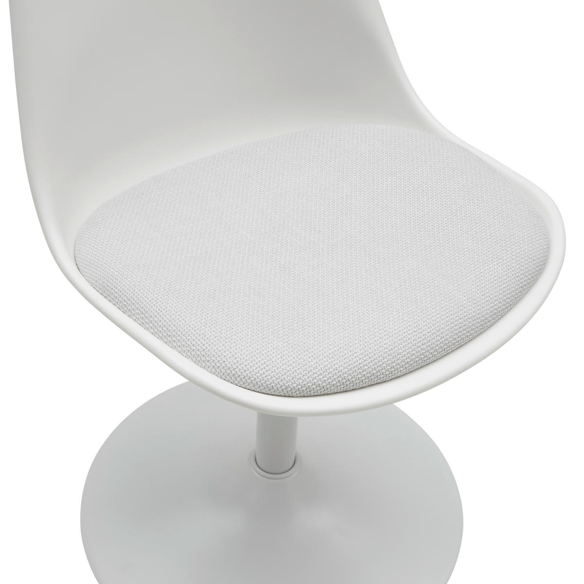STUHL  in Eisen Webstoff Metall, Kunststoff, Textil matt  - Beige/Weiß, LIFESTYLE, Kunststoff/Textil (47.5/88/52cm) - MID.YOU