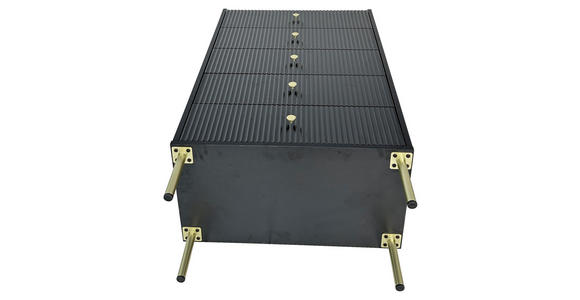 KOMMODE SNOW  in 70/121,6/40 cm  - Eichefarben/Goldfarben, Design, Holzwerkstoff/Metall (70/121,6/40cm) - Xora