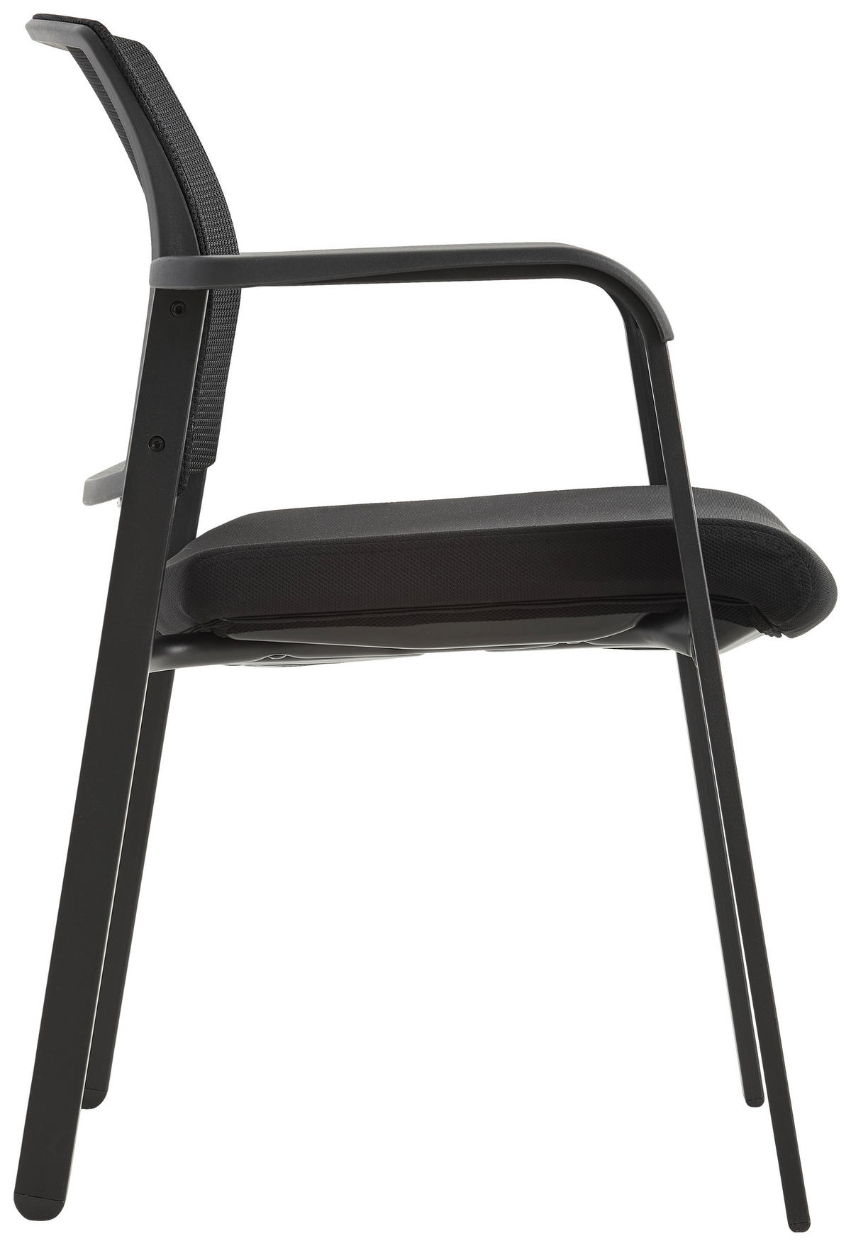 ŽIDLE S PODRUČKAMI, železo, tkaná látka, černá - černá, Konvenční, kov/textil (57/81/54cm) - Xora