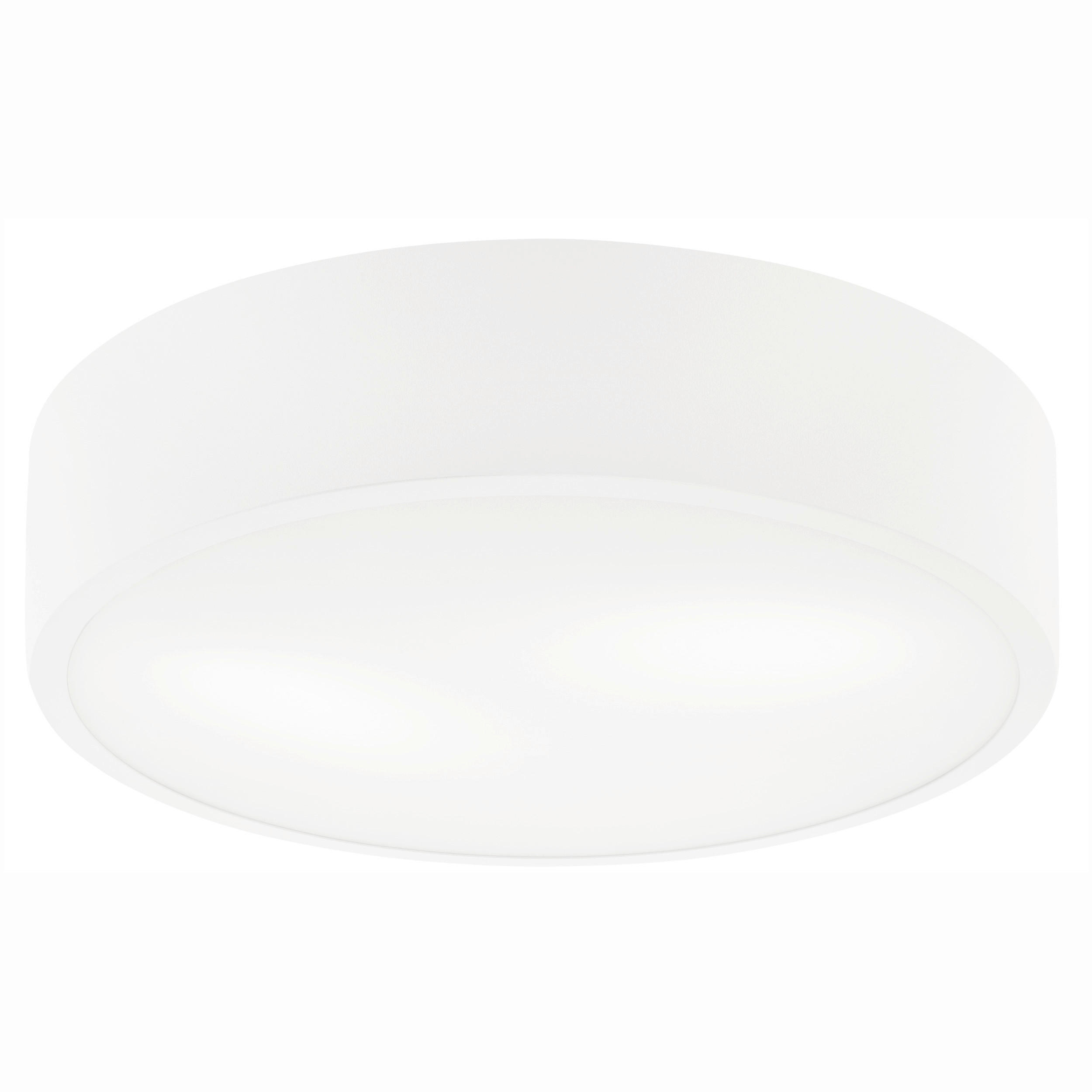 DECKENLEUCHTE  36/8 cm    - Weiß Hochglanz, KONVENTIONELL, Glas/Metall (36/8cm)