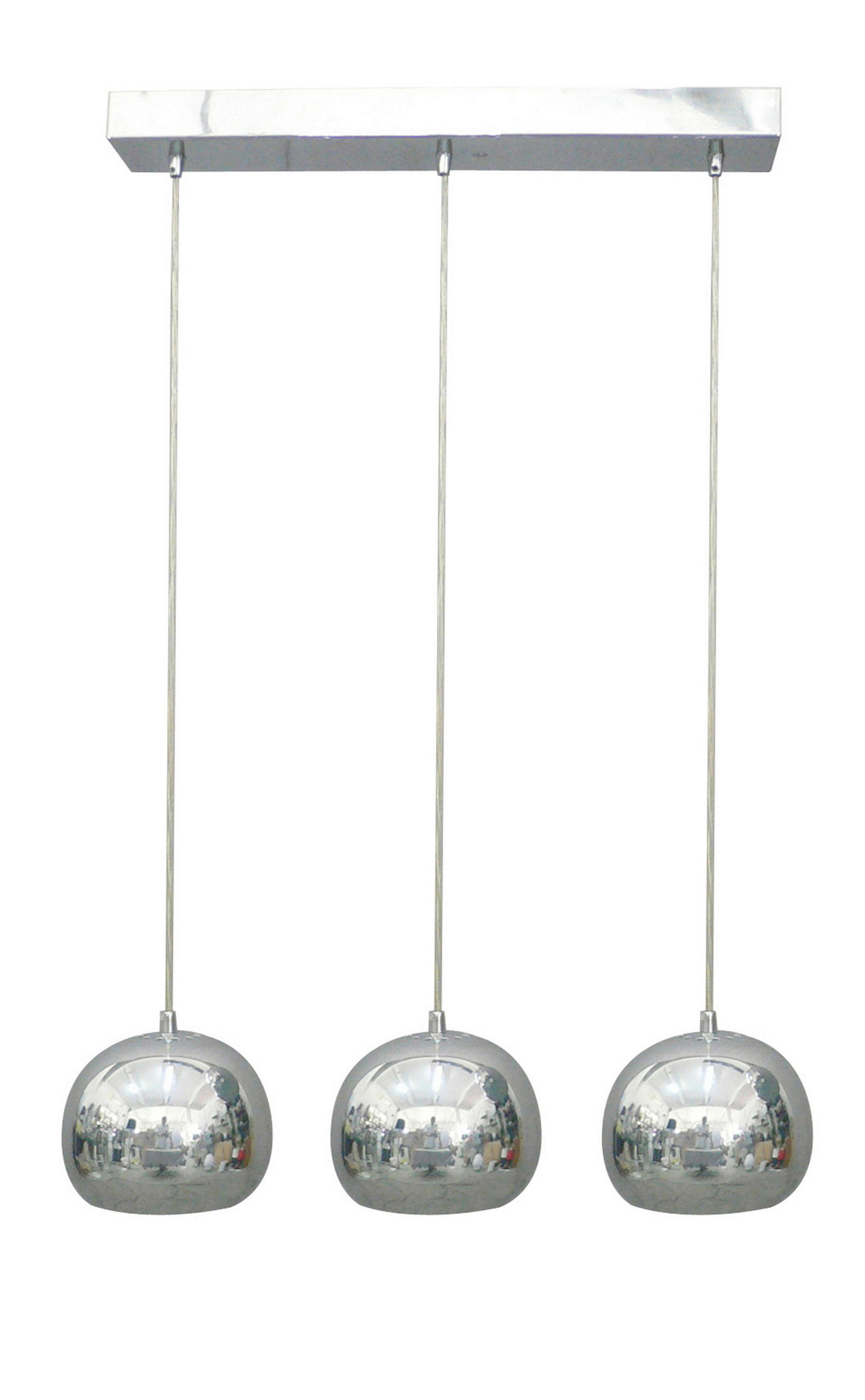 HÄNGELEUCHTE 56/120/18 cm  - Chromfarben, Design, Metall (56/120/18cm) - P & B