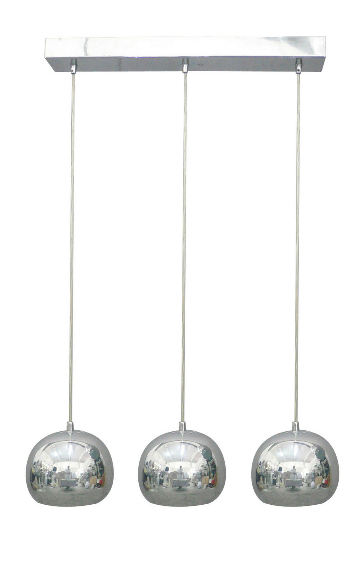 HÄNGELEUCHTE 56/120/18 cm  - Chromfarben, Design, Metall (56/120/18cm) - P & B