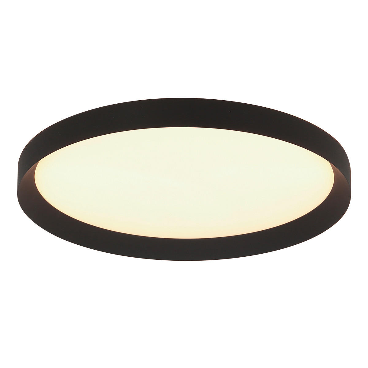 DECKENLEUCHTE Fladdy 50/7 cm   - Schwarz, Basics, Kunststoff/Metall (50/7cm)