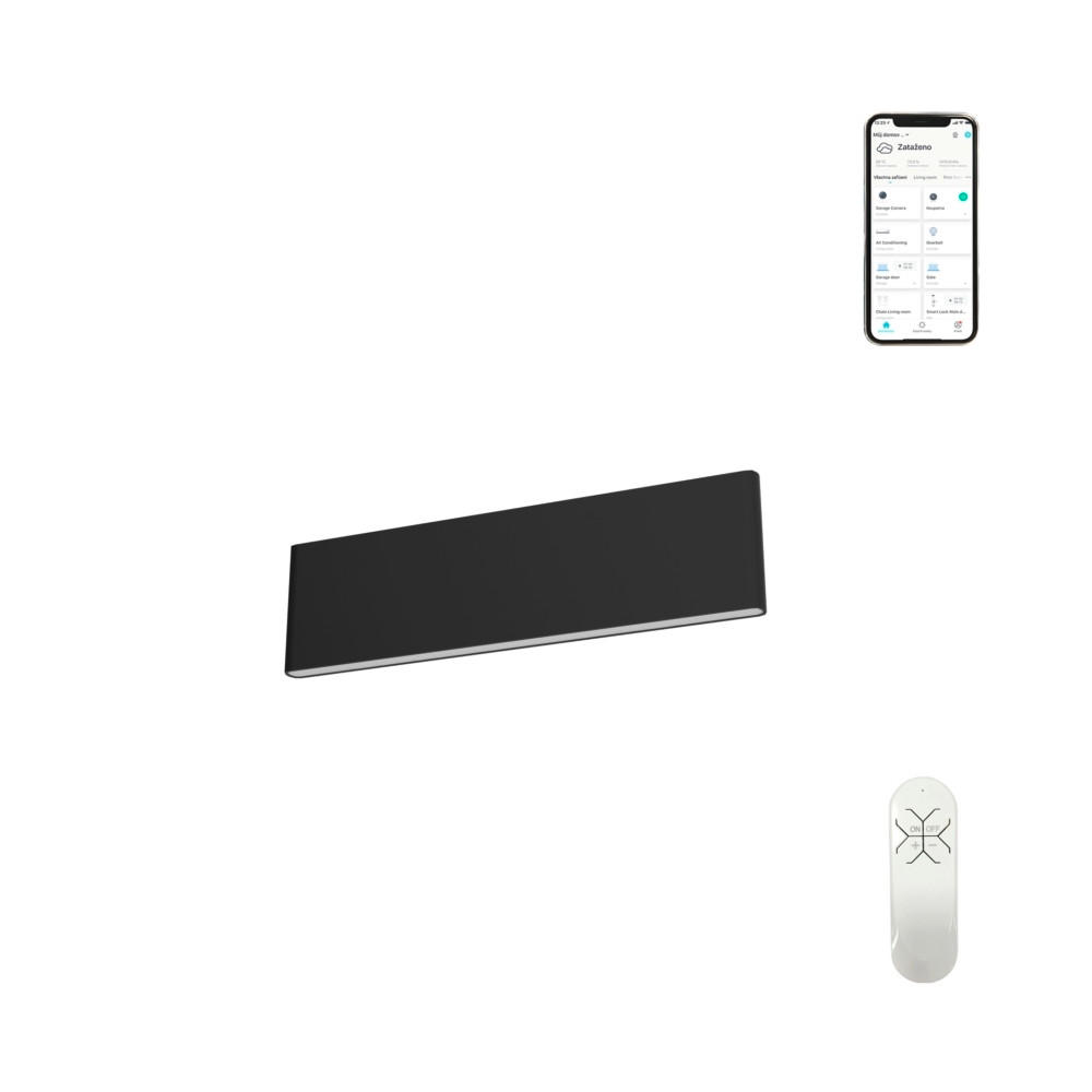LED-WANDLEUCHTE 29/35/80 cm   - Schwarz, Design, Kunststoff (29/35/80cm) - P & B