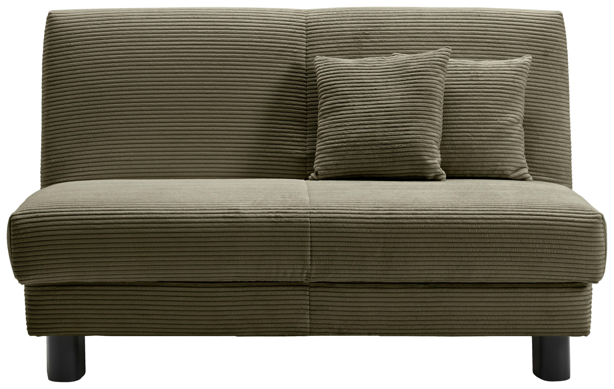 SCHLAFSOFA Cord Grün  - Schwarz/Grün, Design, Textil/Metall (145/85/100cm) - Carryhome