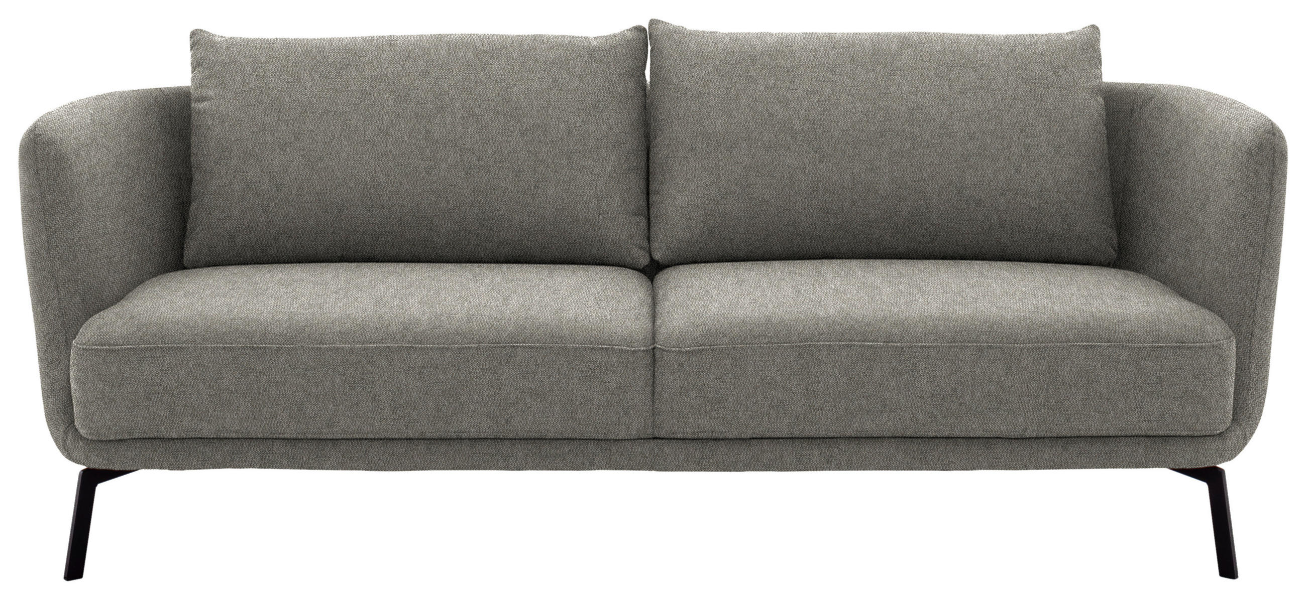 3-SITZER-SOFA Flachgewebe Alufarben  - Schwarz/Alufarben, Design, Textil/Metall (210/71/91cm) - Schöner Wohnen