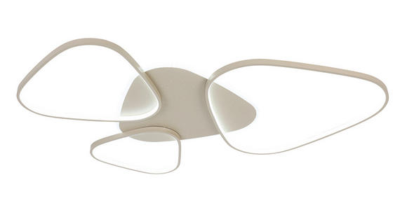 LED-DECKENLEUCHTE Alvia 102,5/72,5/5 cm  - Sandfarben, Design, Kunststoff/Metall (102,5/72,5/5cm) - Novel