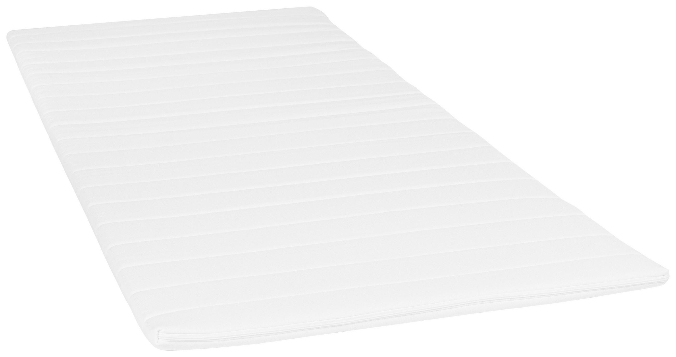 BÄDDMADRASS 90/200 cm  höjd ca 6cm cm  - vit, Modern, textil (90/200cm) - Livetastic