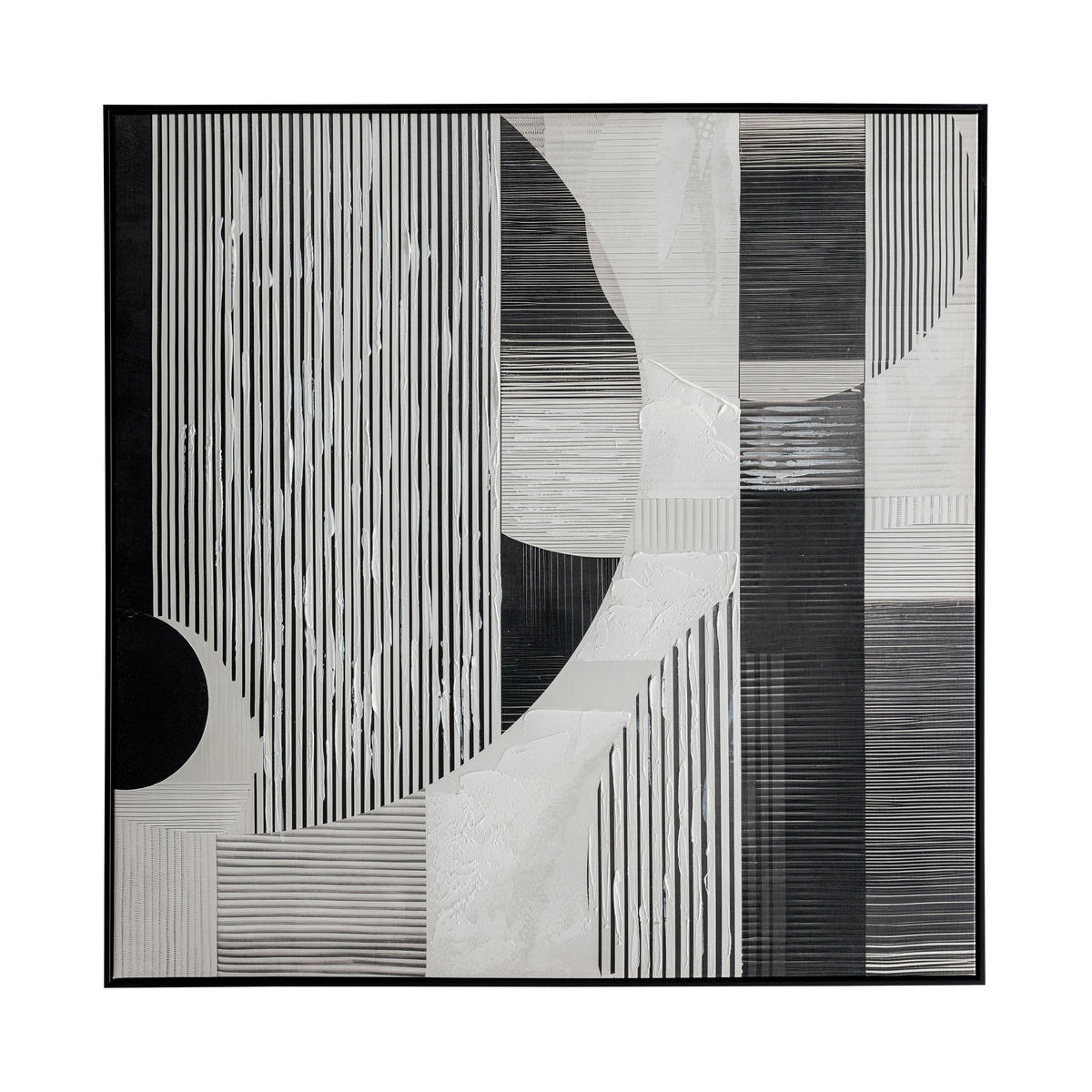 TISAK NA PLATNU     100/100 cm       - bijela/srebrne boje, Design, drvo/tekstil (100/100cm) - Monee