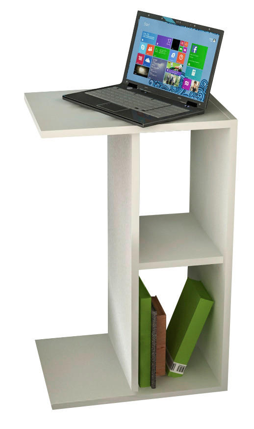 Beistelltisch in Weiß Holzwerkstoff 40/30/63 cm  - Weiss, Basics, Holzwerkstoff (40/30/63cm) - MID.YOU