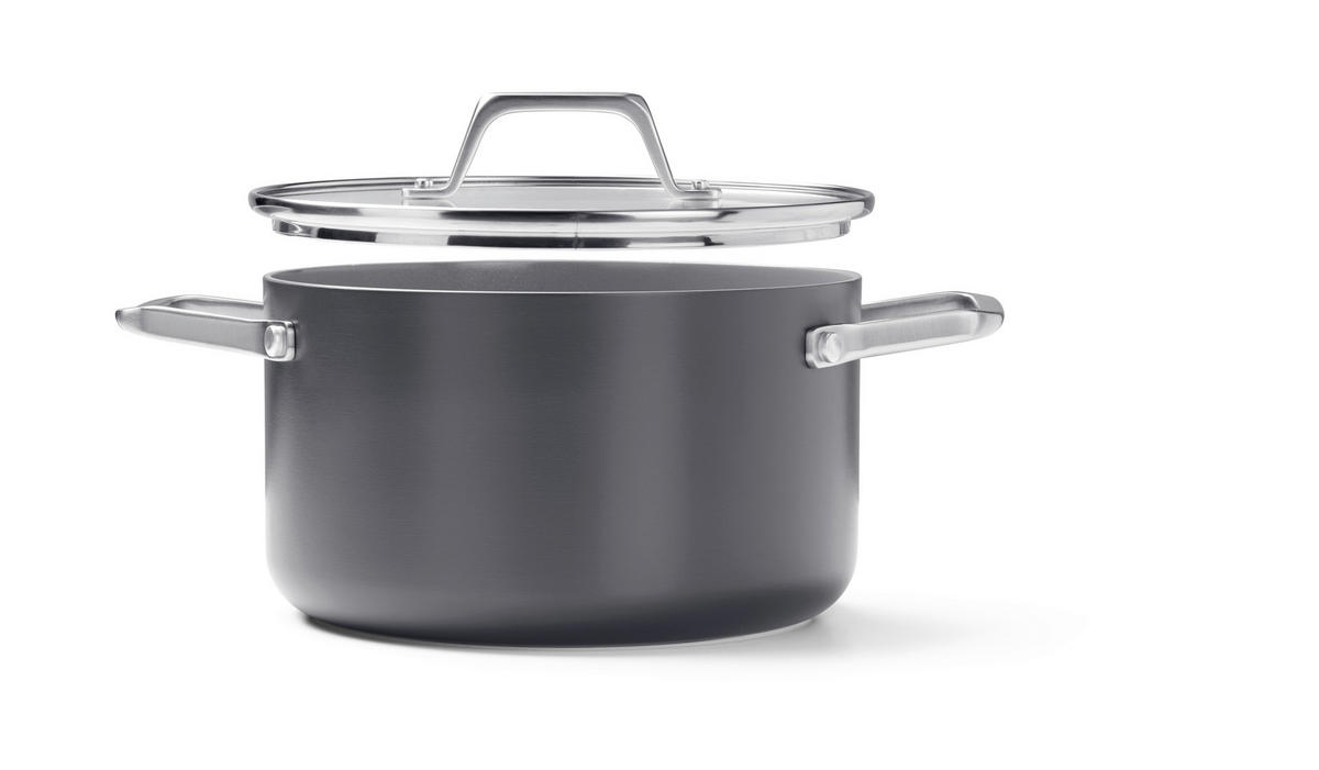 SADA HRNCŮ, 5dílné - šedá/průhledné, Basics, kov/sklo - Homeware Profession.