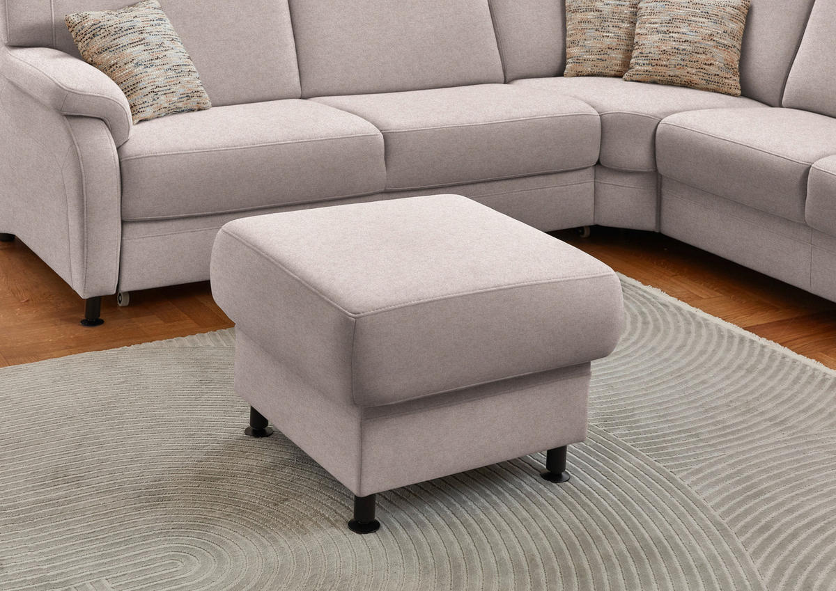 ECKSOFA  in Flachgewebe Rosa  269/287 cm  - Schwarz/Rosa, KONVENTIONELL, Textil/Metall (269/287cm) - Beldomo System