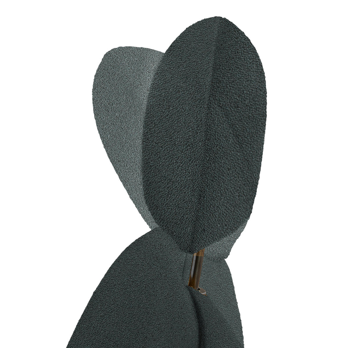 SESSEL in Flachgewebe, Bouclé Anthrazit  - Anthrazit/Schwarz, Design, Textil/Metall (71/103/91cm) - Koinor
