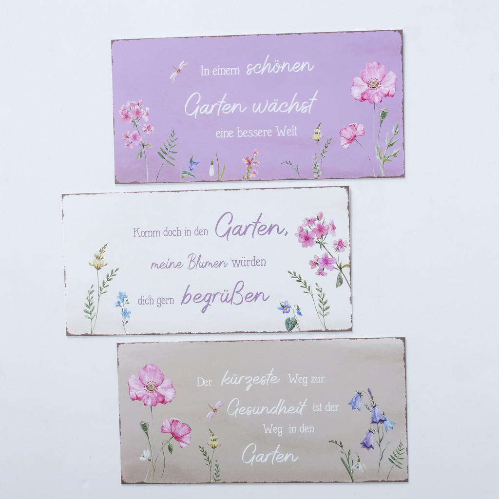 Metallbilder Gerlinda Blumen 20x40 Cm