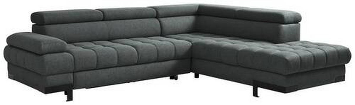 KUTNA GARNITURA tekstil  boje grafita   - boje grafita/crna, Design, tekstil/metal (263/223cm) - Welnova