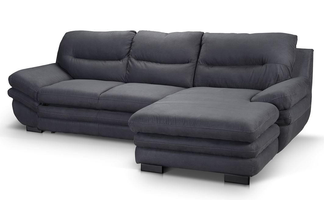GARNITURA ZA DNEVNU SOBU antracit - boja hroma/antracit, Dizajnerski, tekstil (270/92/166cm) - Stylife