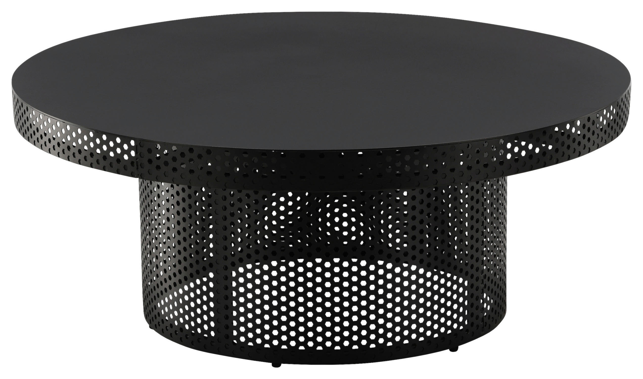 COUCHTISCH 100/100/40 cm rund Schwarz  - Schwarz, Design, Metall (100/100/40cm) - Livetastic