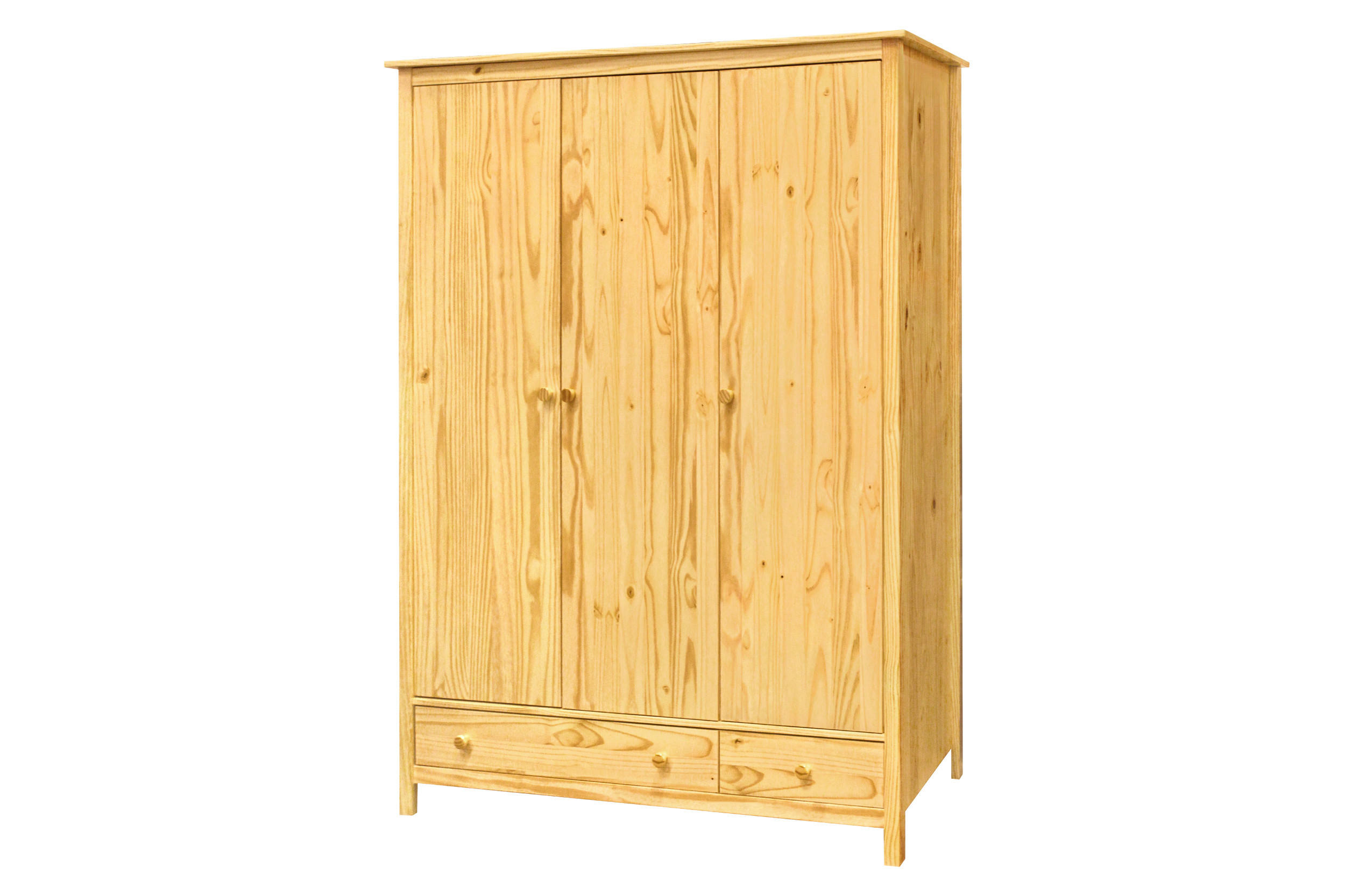 KLEIDERSCHRANK 144/190/58 cm,  in Naturfarben, 3-türig  - Naturfarben, Natur, Holz (144/190/58cm) - Livetastic