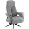 RELAXSESSEL Webstoff Relaxfunktion, Kopfteilverstellung    - Schwarz/Grau, Design, Textil/Metall (73/108/86cm) - Welnova