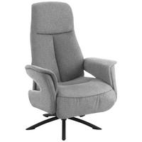 RELAXSESSEL Webstoff Relaxfunktion, Kopfteilverstellung    - Schwarz/Grau, Design, Textil/Metall (73/108/86cm) - Welnova