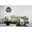 ECKSOFA Olivgrün Flachgewebe  - Chromfarben/Olivgrün, KONVENTIONELL, Textil/Metall (282/224cm) - Hom`in