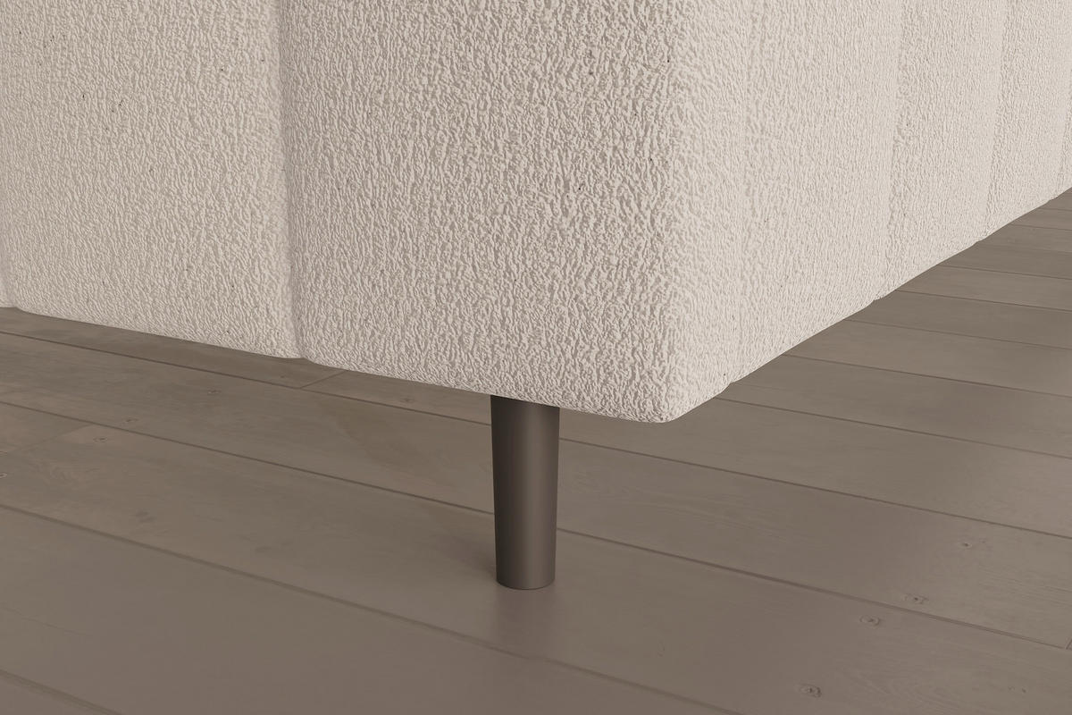 POLSTERBETT 180/200 cm  in Naturfarben  - Schwarz/Naturfarben, Modern, Holz/Textil (180/200cm) - MID.YOU