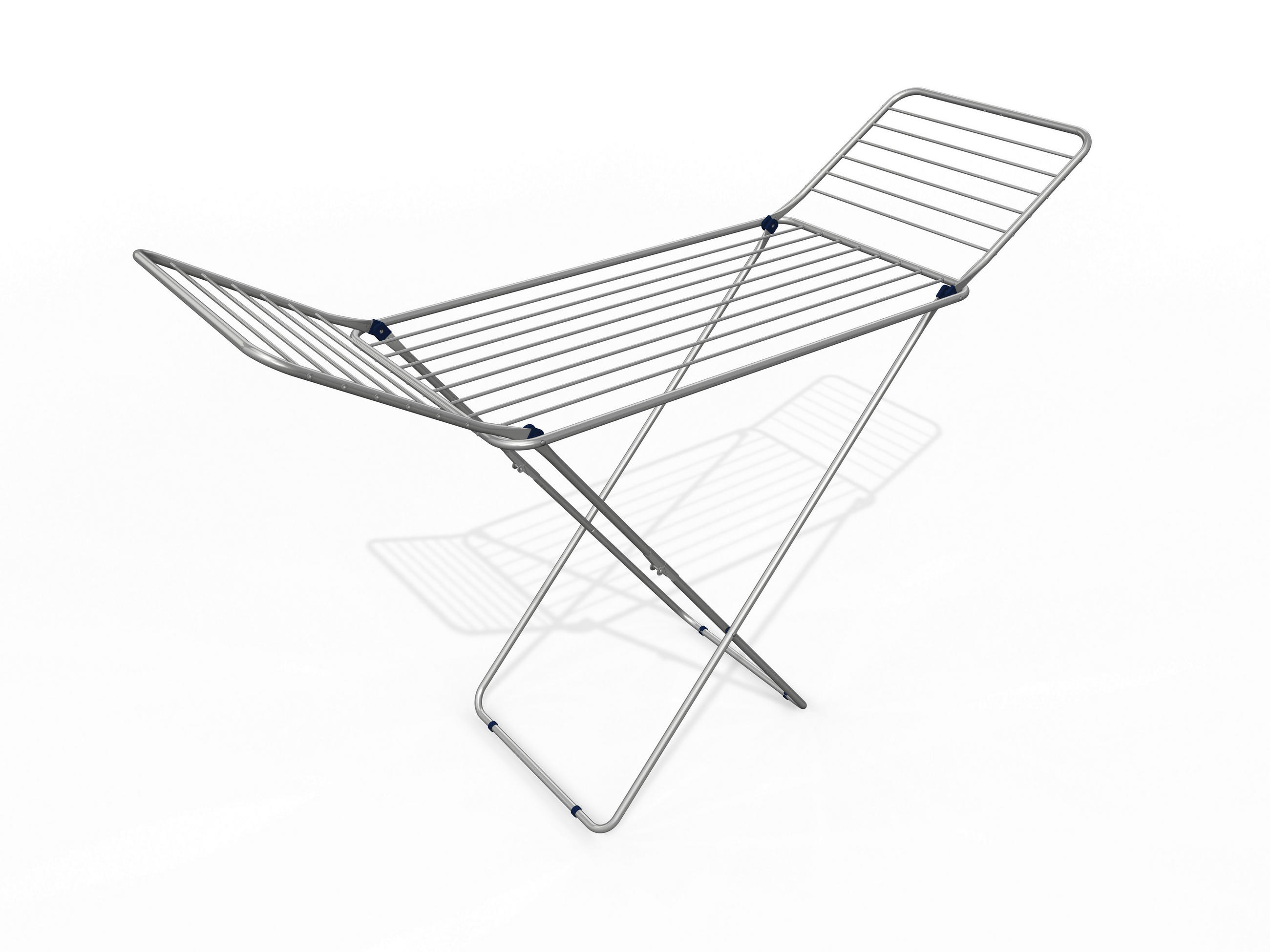 STOJALO ZA SUŠENJE PERILA - barve aluminija, Basics, kovina (55/5/129cm)