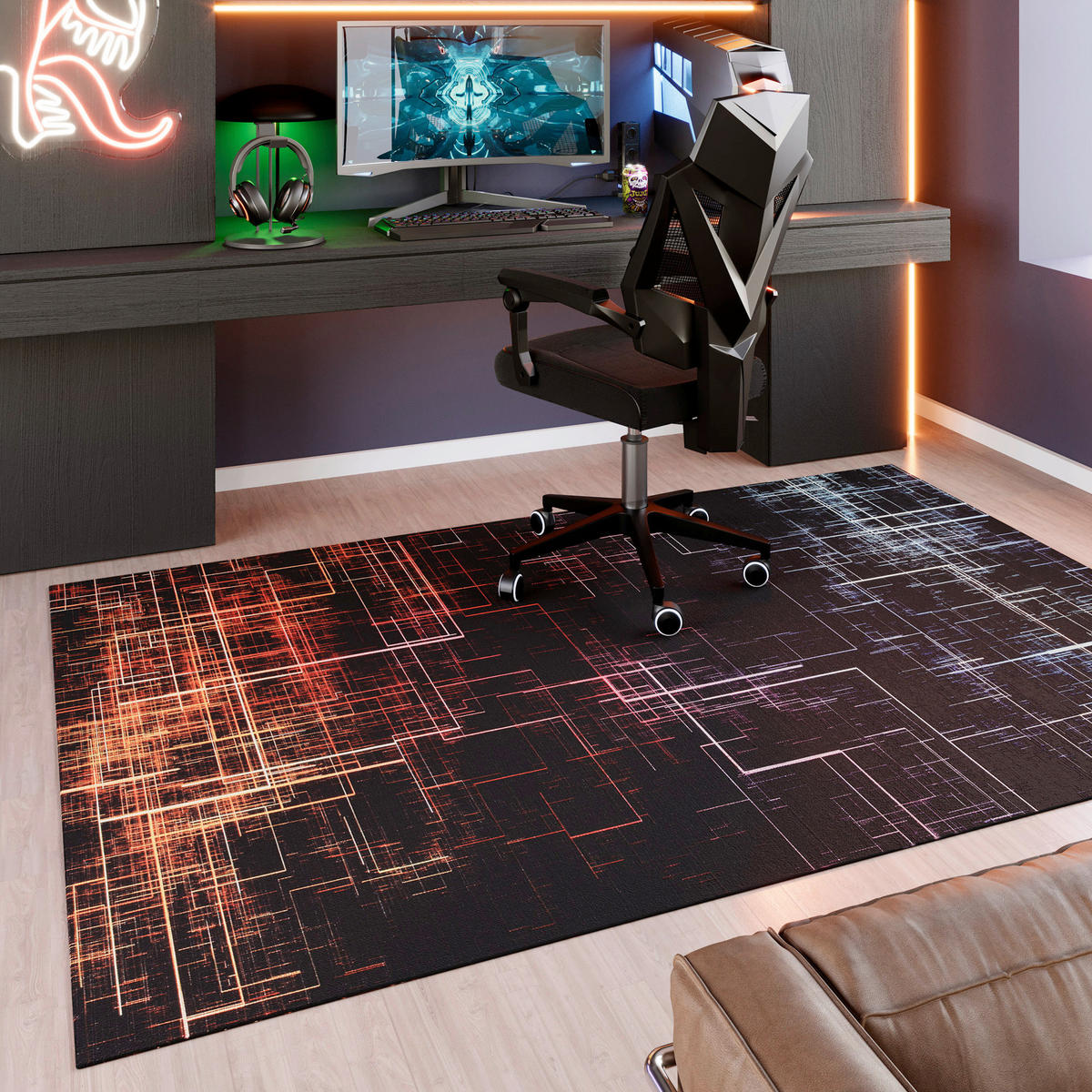 FLACHWEBETEPPICH  Wohnzimmer 160/230 cm Quantum Warp Multicolor rechteckig  - Multicolor, Basics, Kunststoff/Textil (160/230cm) - WECON HOME