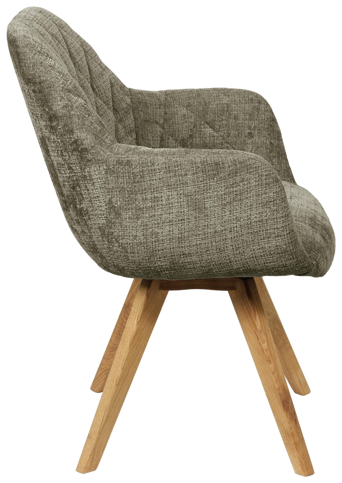 ARMLEHNSTUHL in Holz, Textil Grün  - Naturfarben/Grün, KONVENTIONELL, Holz/Textil (61/64/58cm) - Linea Natura