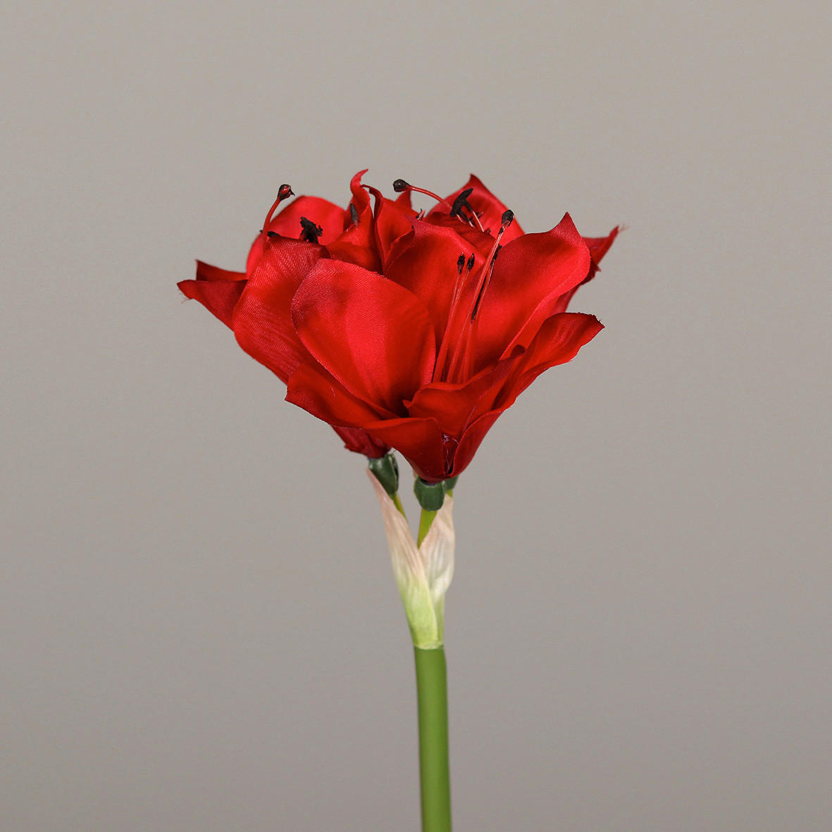 KUNSTBLUME - Rot/Grün, Basics, Kunststoff/Textil (37cm)