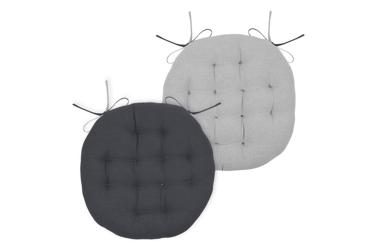 JASTUK ZA STOLICU antracit, siva 38 cm  - siva/antracit, Konvencionalno, tekstil (38cm)