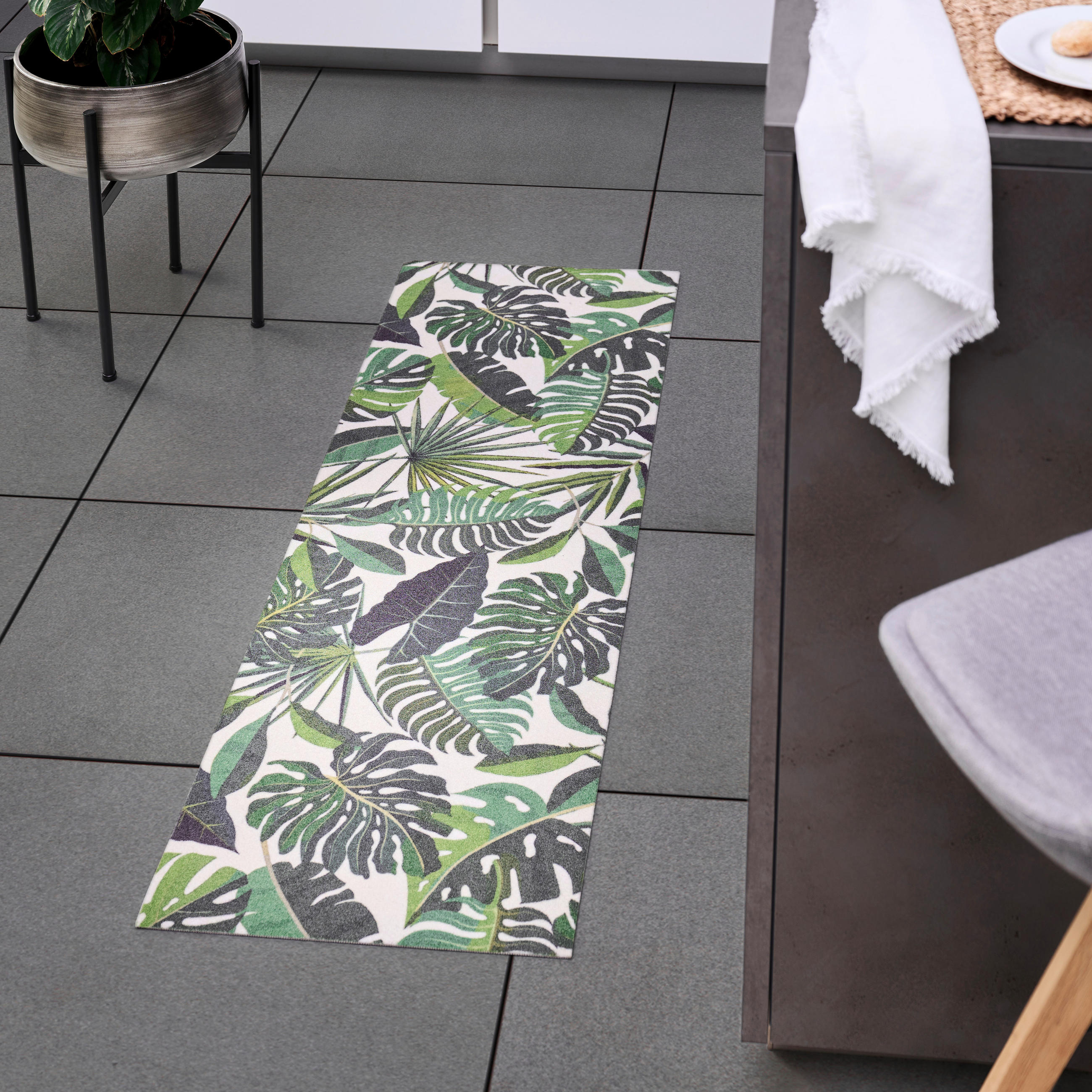 BĚHOUN, 45/150 cm, zelená, béžová - zelená/béžová, Trend, textil/plast (45/150cm) - Esposa