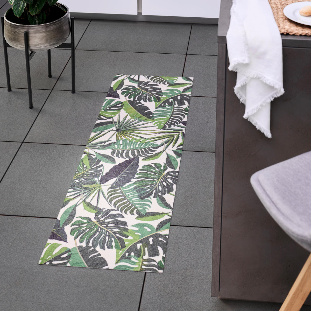 FUTÓSZŐNYEG - bézs/zöld, Trend, műanyag/textil (45/150cm) - Esposa