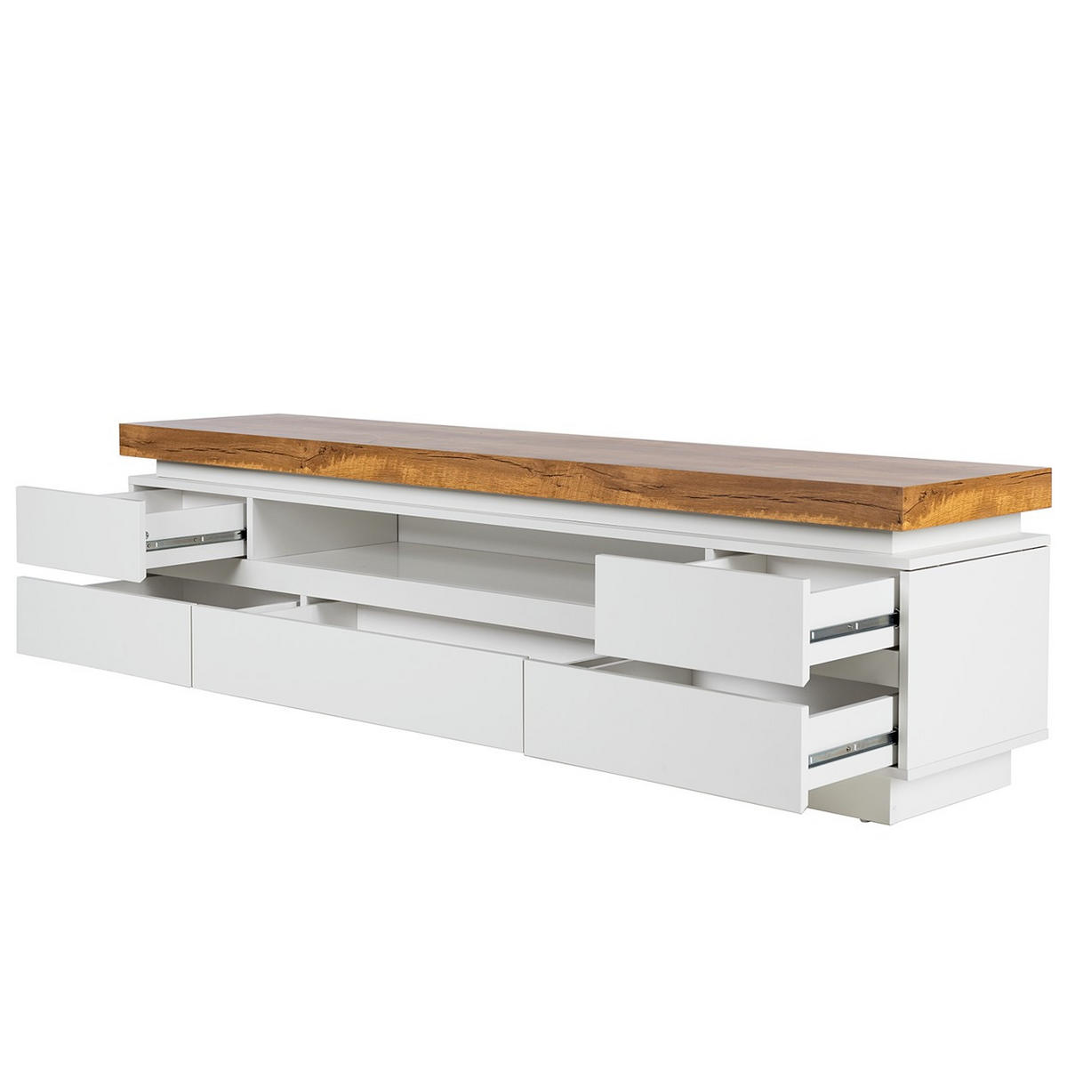 LOWBOARD  in 175/48/40 cm  - Eichefarben/Weiß, Design, Holzwerkstoff (175/48/40cm) - Livetastic