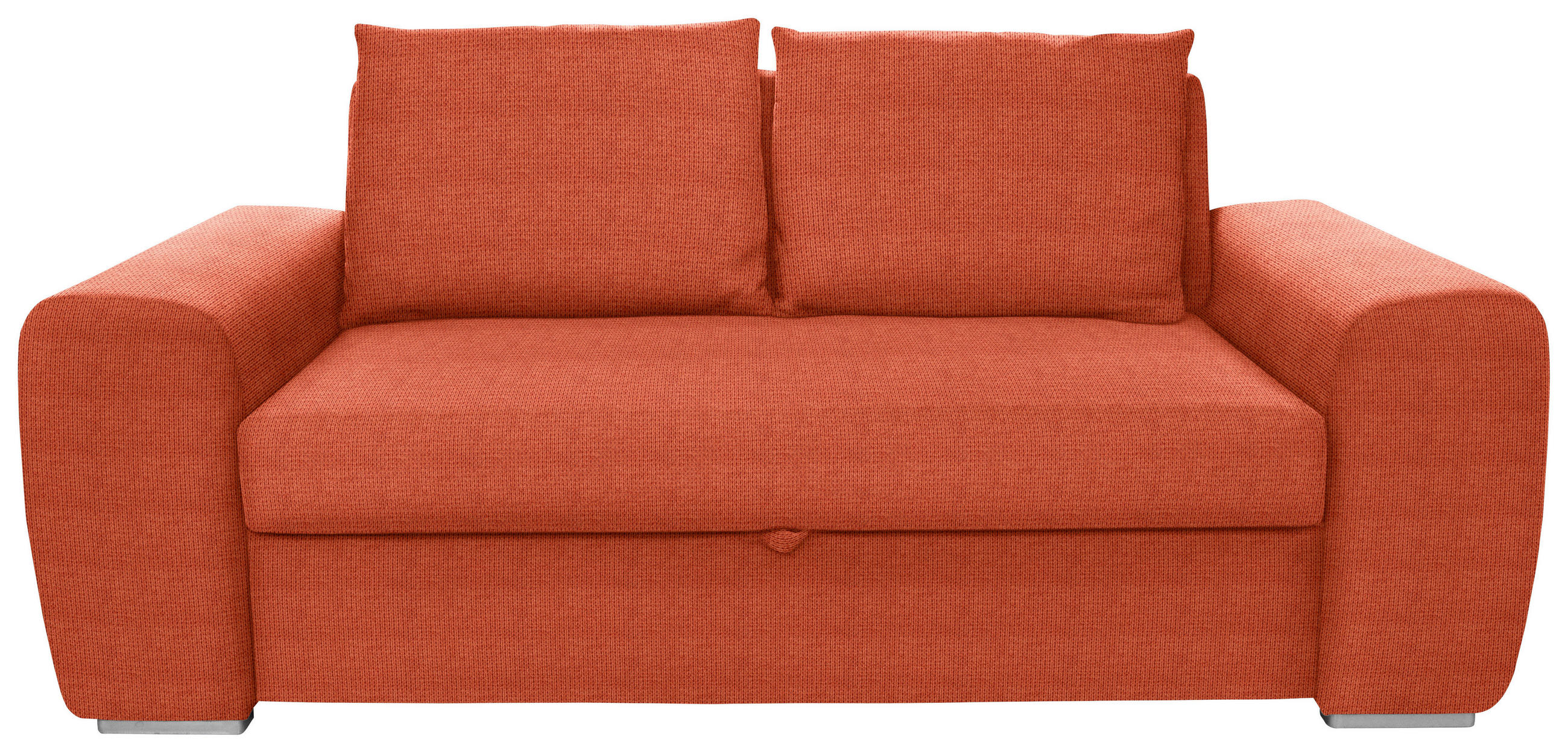SCHLAFSOFA Orange  - Chromfarben/Orange, Design, Holz/Textil (199/92/97cm) - Livetastic