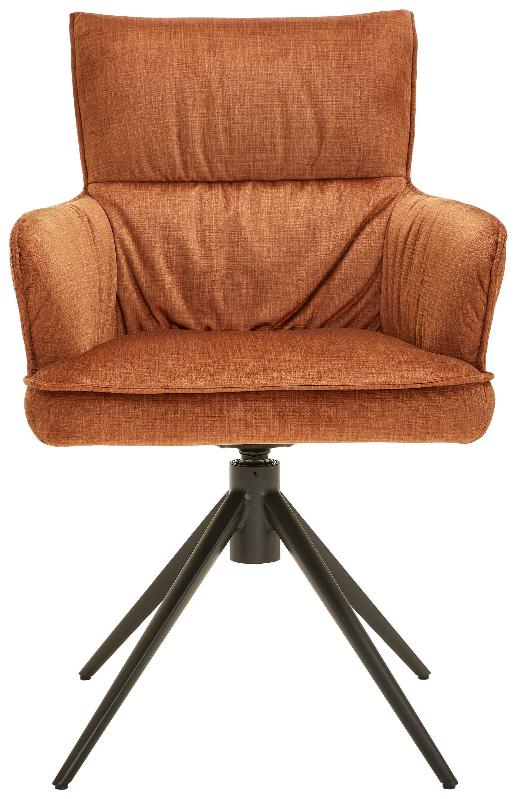 ARMLEHNSTUHL  in Eisen Velours  - Dunkelgelb/Schwarz, Design, Textil/Metall (58/91/62cm) - Dieter Knoll