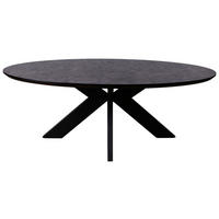 ESSTISCH oval Braun  - Schwarz/Braun, MODERN, Holzwerkstoff/Kunststoff (220/120/76cm) - MID.YOU