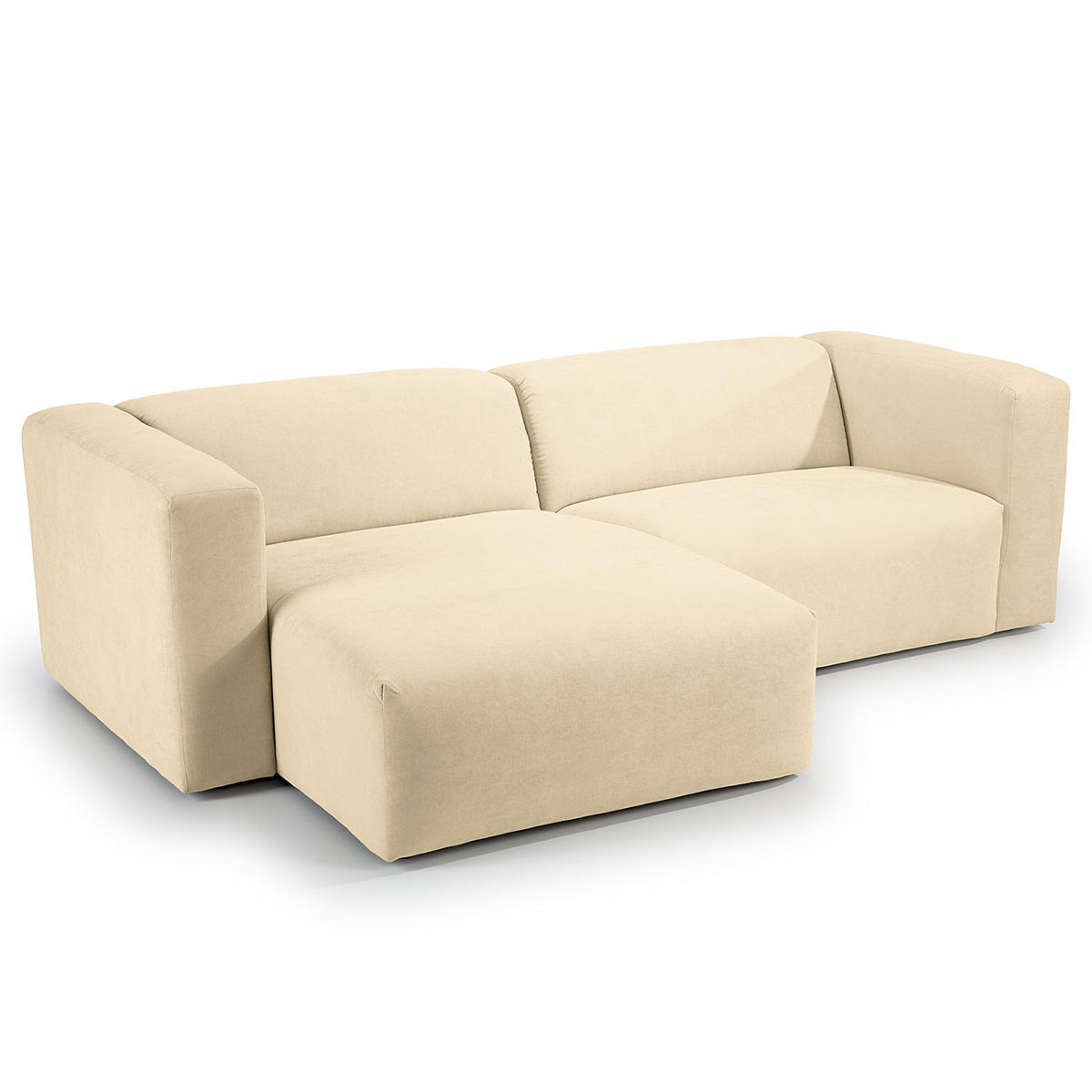 ECKSOFA  in Struktur Beige  255/160 cm  - Beige, MODERN, Textil (255/160cm) - Trendmanufaktur