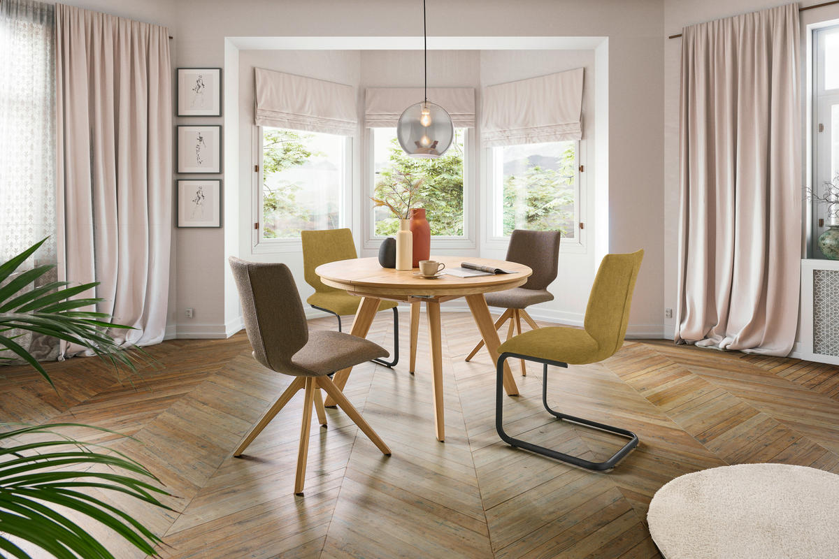 SCHWINGSTUHL Stahl Struktur  - Gelb/Anthrazit, Design, Textil/Metall (50/91/61cm) - Venjakob